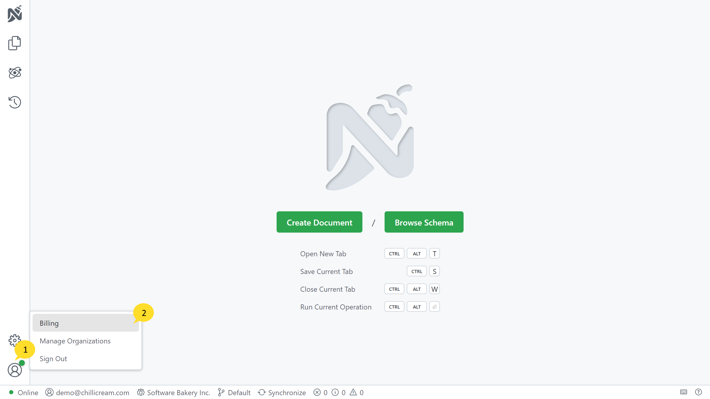 Description of visualization: Screenshot showing the subscription